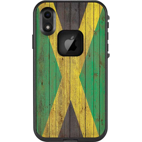 Jamaican Flag Dark Wood LifeProof Fre iPhone Skin