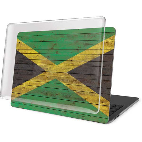 Jamaican Flag Dark Wood MacBook Pro 13in (2020) Case plus Skin