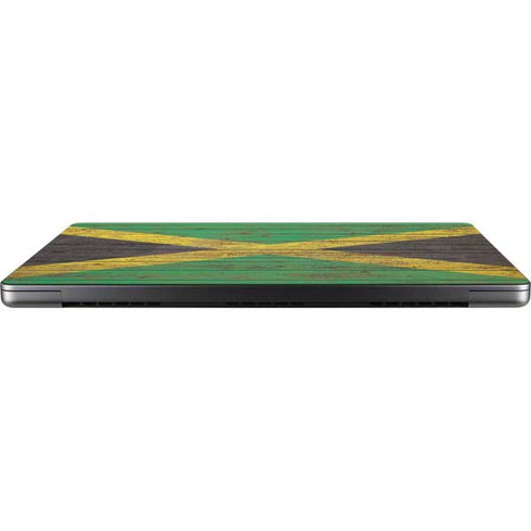 Jamaican Flag Dark Wood MacBook Pro 14in (2021-24) Skin