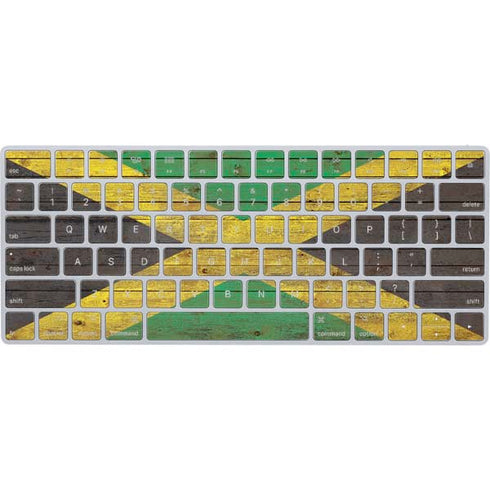 Jamaican Flag Dark Wood Magic Keyboard Skin