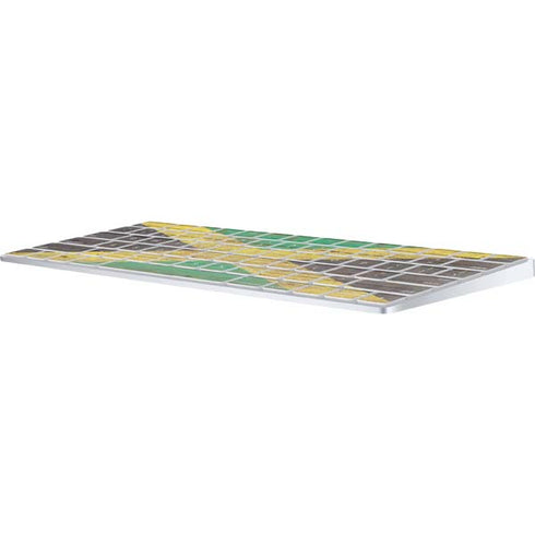 Jamaican Flag Dark Wood Magic Keyboard Skin