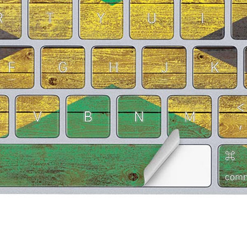 Jamaican Flag Dark Wood Magic Keyboard Skin