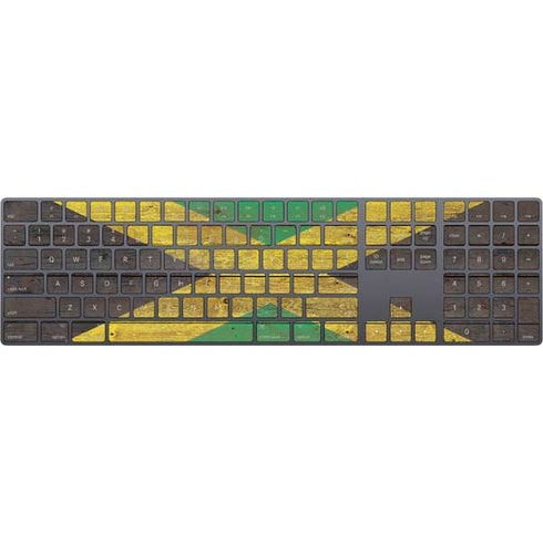 Jamaican Flag Dark Wood Magic Keyboard with Numeric Keypad Skin