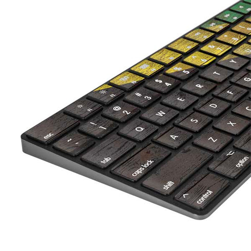 Jamaican Flag Dark Wood Magic Keyboard with Numeric Keypad Skin
