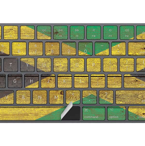 Jamaican Flag Dark Wood Magic Keyboard with Numeric Keypad Skin