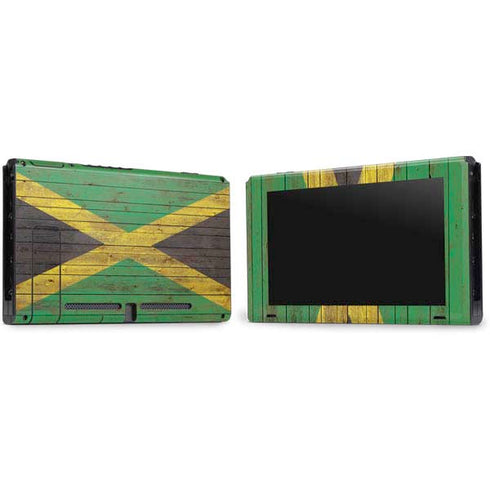 Jamaican Flag Dark Wood Nintendo Switch Bundle Skin
