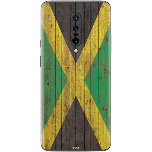 Jamaican Flag Dark Wood OnePlus 7 Pro Skin