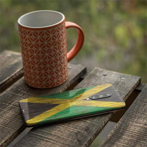 Jamaican Flag Dark Wood OnePlus 7 Pro Skin