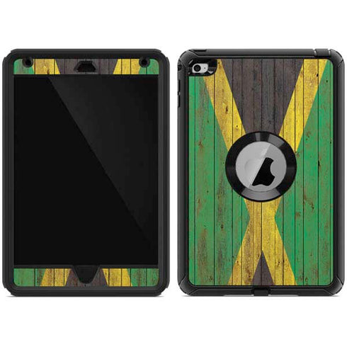 Jamaican Flag Dark Wood Otterbox Defender iPad Skin