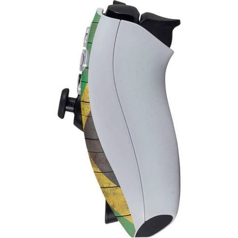 Jamaican Flag Dark Wood PlayStation Portal Remote Player Skin