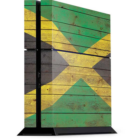 Jamaican Flag Dark Wood PS4 Console Skin