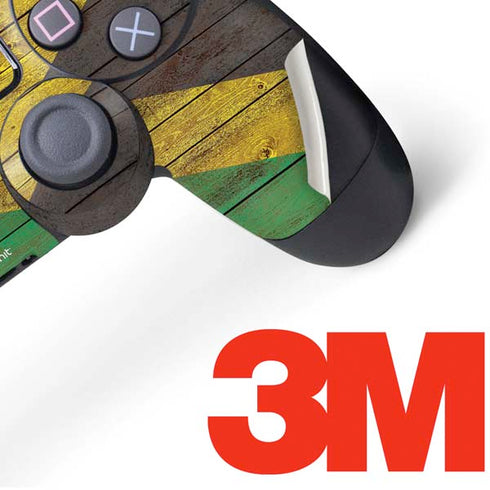 Jamaican Flag Dark Wood PS4 Controller Skin