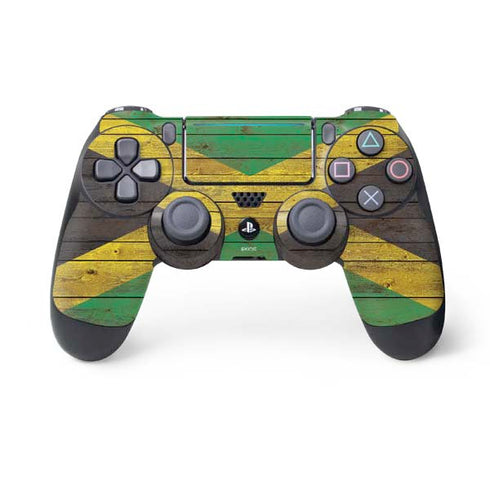 Jamaican Flag Dark Wood PS4 Pro/Slim Controller Skin