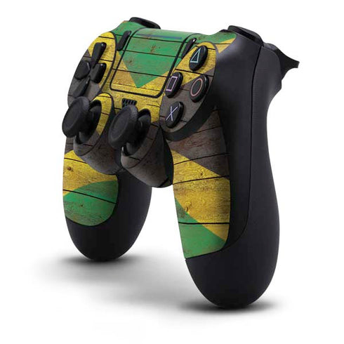 Jamaican Flag Dark Wood PS4 Pro/Slim Controller Skin