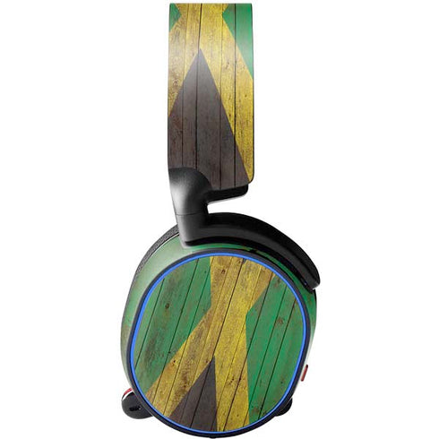 Jamaican Flag Dark Wood SteelSeries Arctis 3 Skin