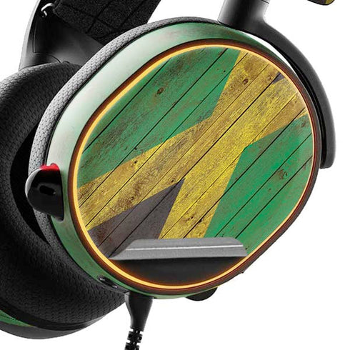Jamaican Flag Dark Wood SteelSeries Arctis 3 Skin