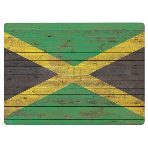 Jamaican Flag Dark Wood Surface Laptop 2 Skin