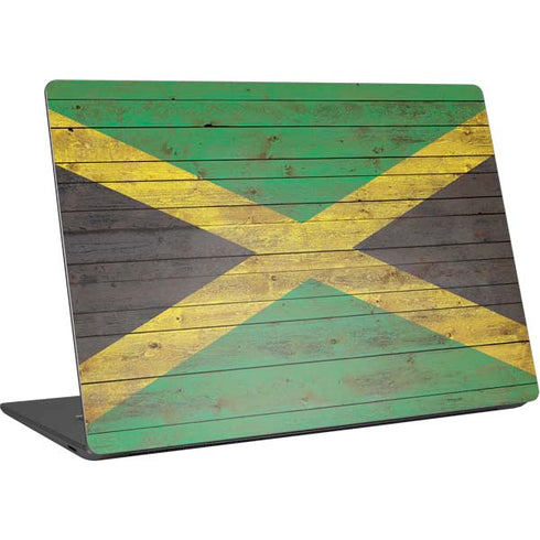 Jamaican Flag Dark Wood Surface Laptop 4 15in Skin