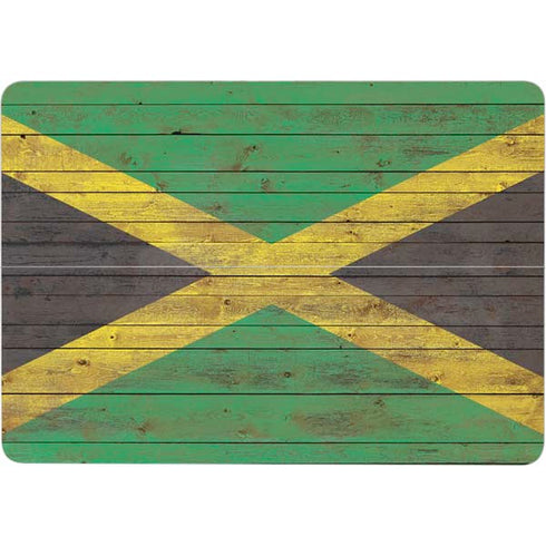 Jamaican Flag Dark Wood Surface Laptop Studio Skin