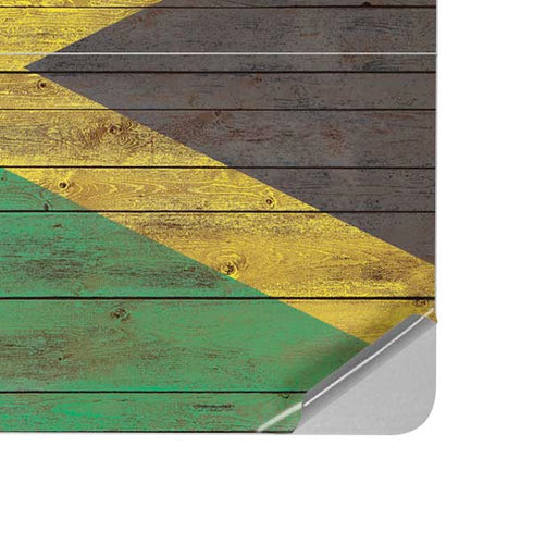 Jamaican Flag Dark Wood Surface Laptop Studio Skin