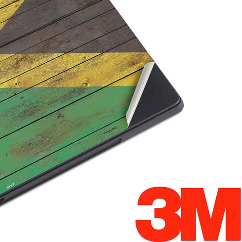 Jamaican Flag Dark Wood Surface Pro 7 Skin