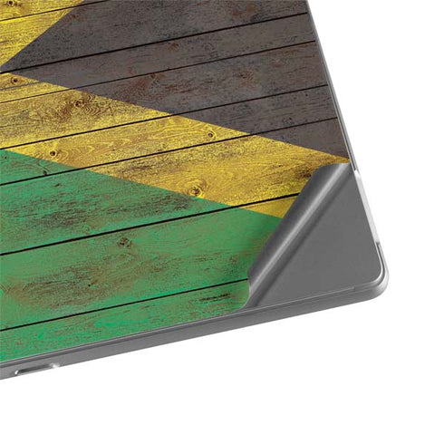 Jamaican Flag Dark Wood Surface Pro 8 Skin