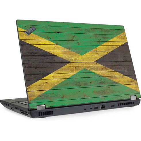 Jamaican Flag Dark Wood Lenovo ThinkPad Skin