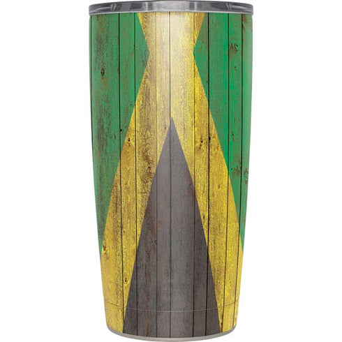Jamaican Flag Dark Wood Yeti 20oz Tumbler Skin