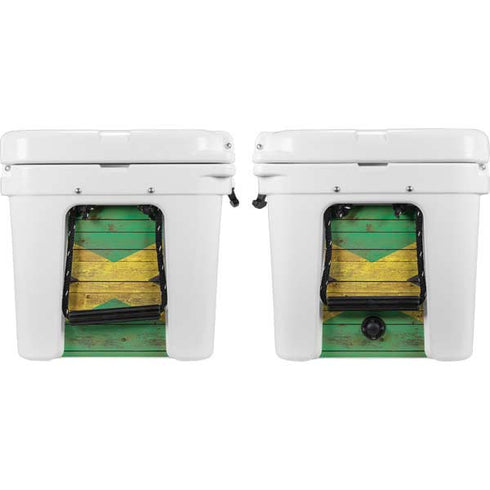 Jamaican Flag Dark Wood YETI Tundra 45 Hard Cooler Skin