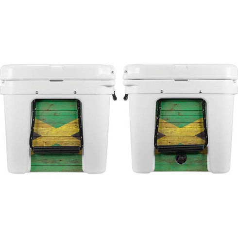 Jamaican Flag Dark Wood YETI Tundra 65 Hard Cooler Skin