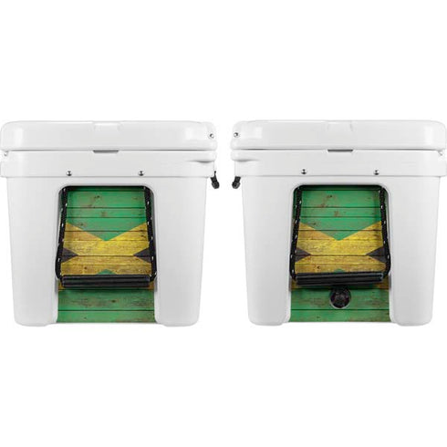 Jamaican Flag Dark Wood YETI Tundra 75 Hard Cooler Skin