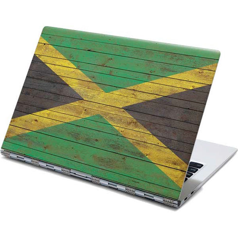 Jamaican Flag Dark Wood Yoga 910 2-in-1 14in Touch-Screen Skin
