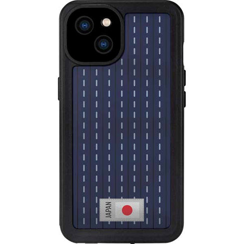 Japan Soccer Flag iPhone 15 Plus Waterproof Case