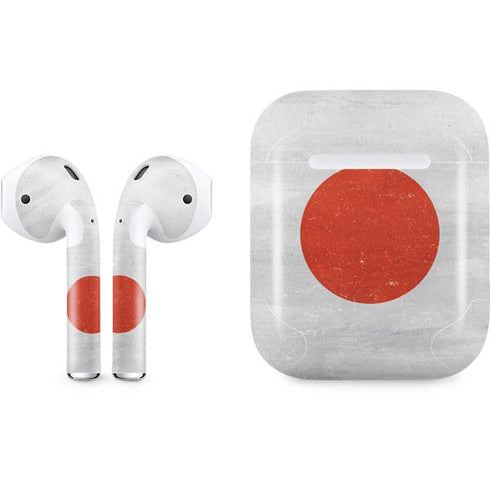 Japanese Flag Distressed Apple AirPods Skin