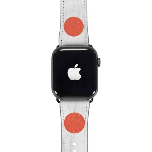 Japanese Flag Distressed Apple Watch Band 42-44mm