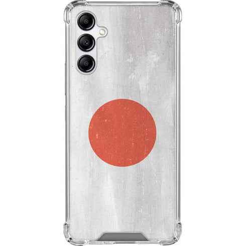 Japanese Flag Distressed Galaxy A14 5G Clear Case