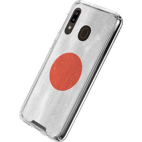 Japanese Flag Distressed Galaxy A30 Clear Case