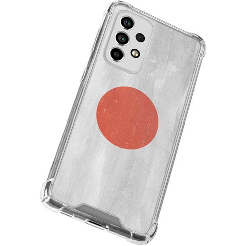 Japanese Flag Distressed Galaxy A53 5G Clear Case