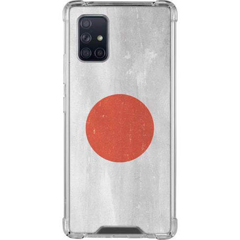 Japanese Flag Distressed Galaxy A71 5G Clear Case