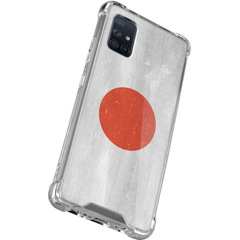 Japanese Flag Distressed Galaxy A71 5G Clear Case