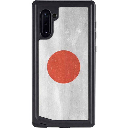Japanese Flag Distressed Galaxy Note 10 Waterproof Case