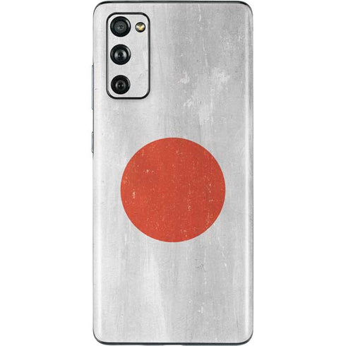 Japanese Flag Distressed Galaxy S20 Fan Edition Skin
