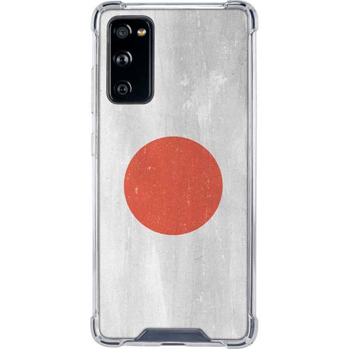 Japanese Flag Distressed Galaxy S20 FE Clear Case