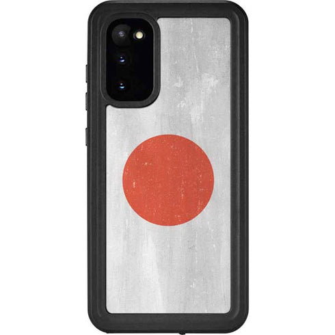 Japanese Flag Distressed Galaxy S20 Waterproof Case