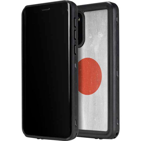Japanese Flag Distressed Galaxy S20 Waterproof Case