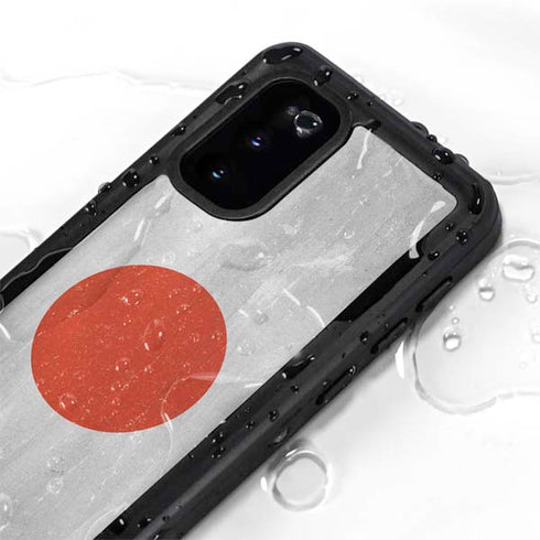 Japanese Flag Distressed Galaxy S20 Waterproof Case