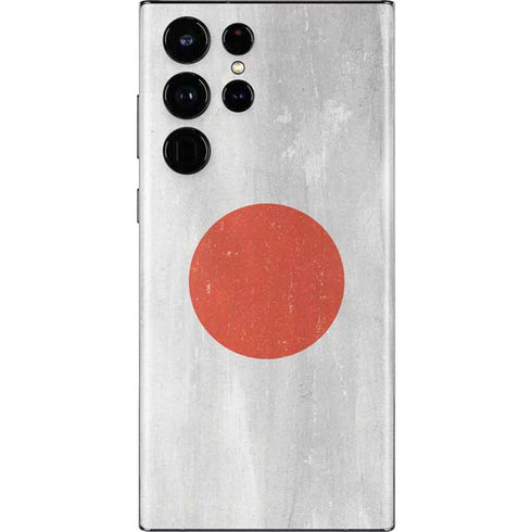 Japanese Flag Distressed Galaxy S22 Ultra Skin