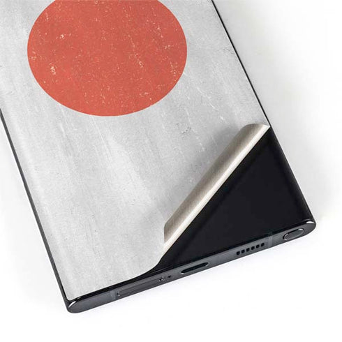Japanese Flag Distressed Galaxy S22 Ultra Skin