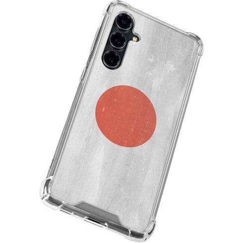 Japanese Flag Distressed Galaxy S23 FE Clear Case