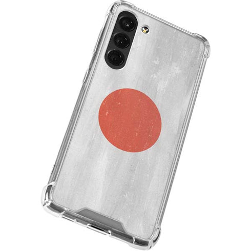 Japanese Flag Distressed Galaxy S23 Plus Clear Case